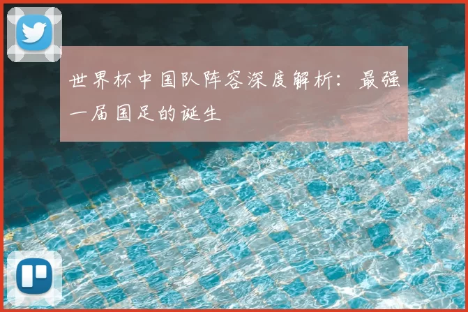 世界杯中国队阵容深度解析：最强一届国足的诞生